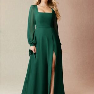 Azazie Leonia in Emerald Green